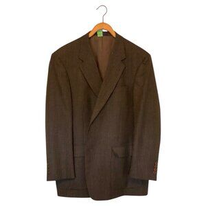 Daniel Cremieux Brown Blazer Men's 46R Single Breasted 2 Button Dillard's Exclu